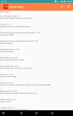 Outline editor android App screenshot 0
